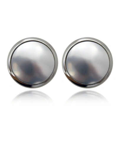 T Tahari Women's Essential Button Post Earring In Silver-tone