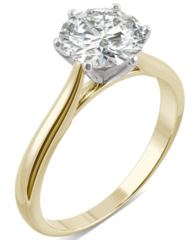 Charles & Colvard Moissanite Solitaire Engagement Ring 1-1/2 Ct. T.w. Diamond Equivalent In 14k White Gold Or 14k Yell