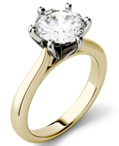 Charles & Colvard Moissanite Solitaire Engagement Ring 1-9/10 Ct. T.w. Diamond Equivalent In 14k White, Yellow Or Rose In Gold