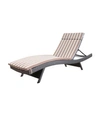 NOBLE HOUSE SALEM OUTDOOR CHAISE LOUNGE WITH STRIPE CUSHION