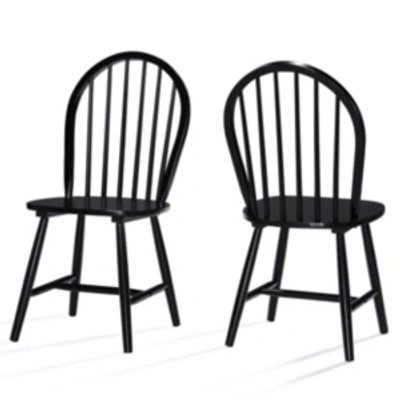 Noble House Declan Dining Chairs (set Of 2) In Black