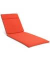 Noble House Brayden Outdoor Chaise Lounge Cushion In Orange
