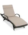 Noble House Baja Outdoor Chaise Lounge In Beige