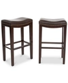 Noble House Edley Backless Bar Stool (set Of 2) In Brown