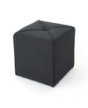 Noble House Kenyon Ottoman In Charcoal