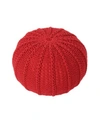 Noble House Corisande Pouf In Red