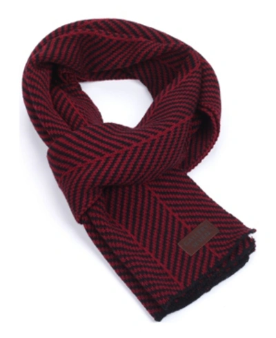 Gallery Seven Men's Soft Knit Winter Scarves In Cranberry