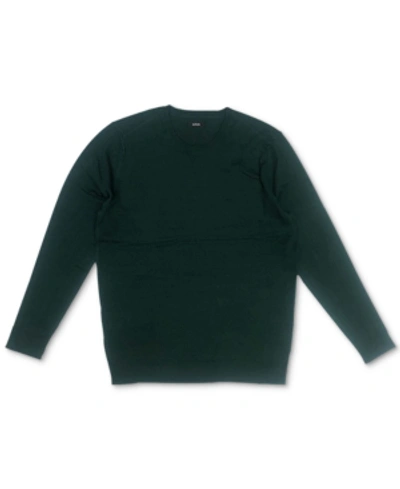 Alfani Men's Solid Crewneck Sweater, Created For Macy's In Dense Green