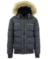 GALAXY BY HARVIC MEN'S HEAVYWEIGHT JACKET WITH DETACHABLE FAUX FUR HOOD