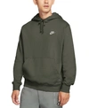 Nike Men's Sportswear Club Fleece Pullover Hoodie In Twilight Marsh,twilight Marsh,white