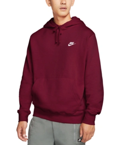 Nike Men's Sportswear Club Fleece Pullover Hoodie In Maroon