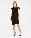 ANN TAYLOR THE FLUTTER SLEEVE SHEATH DRESS IN SEASONLESS STRETCH,536510