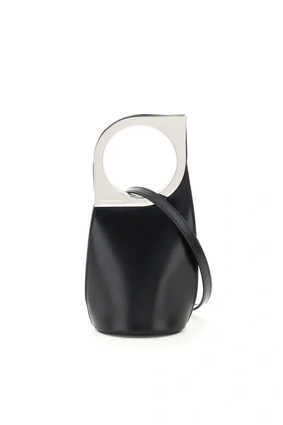 Paco Rabanne Op' Art Leather Mini Bag In Black