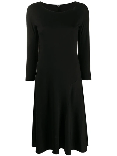 Aspesi Fit-and-flare Wool Dress In Black