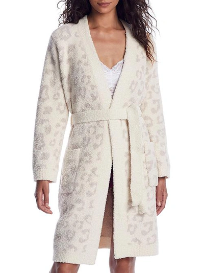 Barefoot Dreams Cozychic In The Wild Robe In Cream,stone