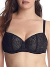 Chantelle Day To Night Lace Unlined Demi Bra In Black