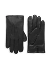 Polo Ralph Lauren Men's Water Repellent Nappa Leather Gloves In Black