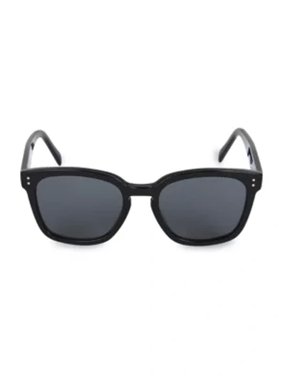 Celine Men's Polarized Square Sunglasses, 56mm In Shiny Black / Smoke Polarized