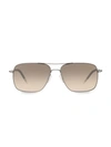 Oliver Peoples Clifton 58mm Aviator Sunglasses In Silver