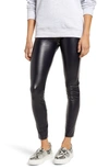 HUE FAUX LEATHER HIGH WAIST LEGGINGS,U21880