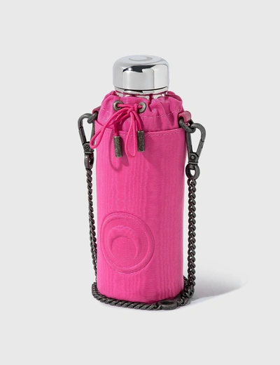Marine Serre Bottle Holder & Lanyard In Pink
