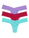 HANKY PANKY SIGNATURE LACE LOW RISE THONG 3-PACK