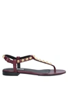 Balenciaga Flip Flops In Deep Purple
