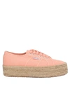 SUPERGA SUPERGA WOMAN ESPADRILLES SALMON PINK SIZE 9 TEXTILE FIBERS,11832078PL 9