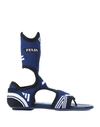 Prada Toe Strap Sandals In Blue