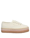 SUPERGA SUPERGA WOMAN SNEAKERS BEIGE SIZE 6 TEXTILE FIBERS,11881028VP 15