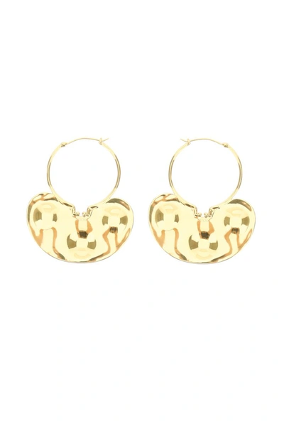 Patou Iconic Small Hoop Earrings In Gold