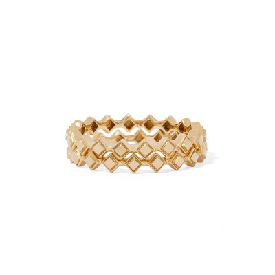 Annoushka Stepping Stone 18ct Gold Ring Stack