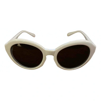Pre-owned Moschino White Sunglasses