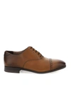 FERRAGAMO LEATHER OXFORD SHOES IN BROWN