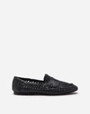 DOLCE & GABBANA PERSIA WOVEN CALFSKIN SLIPPERS