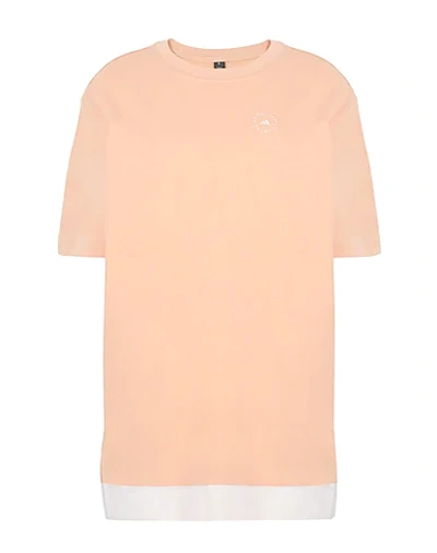 Adidas By Stella Mccartney T-shirts In Pale Pink