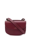 A.P.C. A.P.C. WOMEN'S BURGUNDY LEATHER SHOULDER BAG,PXAWVF61415GAE UNI