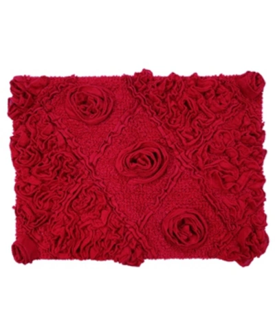 Home Weavers Modesto Bath Rug, 17" X 24" In Red