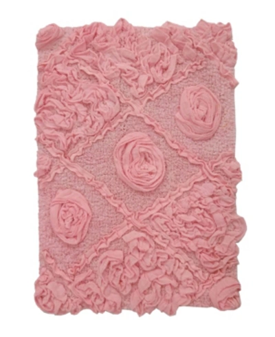 Home Weavers Modesto Bath Rug, 17" X 24" In Pink