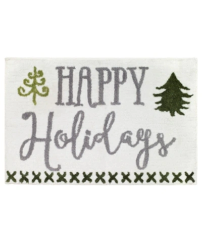 AVANTI CHRISTMAS TREES HOLIDAY COTTON BATH RUG, 20" X 30"