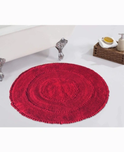 Home Weavers Radiant Bath Rug, 22" Round In Red
