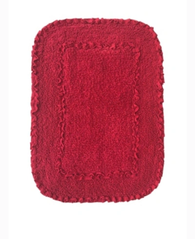 Home Weavers Radiant Bath Rug, 17" X 24" In Red