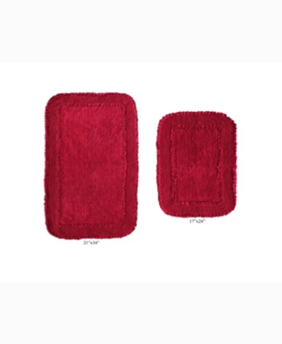 Home Weavers Radiant 2 Piece Bath Rug Set In Red