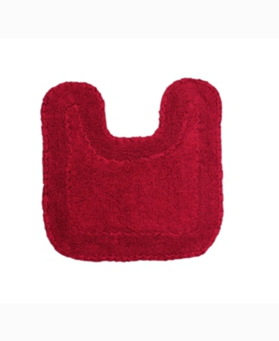 Home Weavers Double Ruffle Bath Rug, 20" X 20" In Red