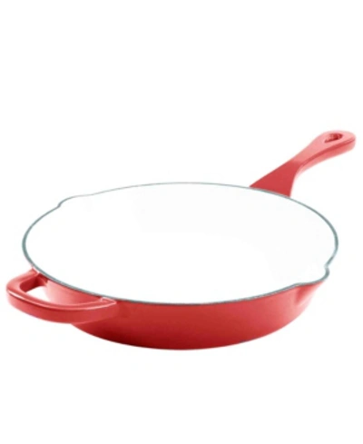 Gibson Crock Pot Artisan 8" Round Enameled Cast Iron Skillet In Red