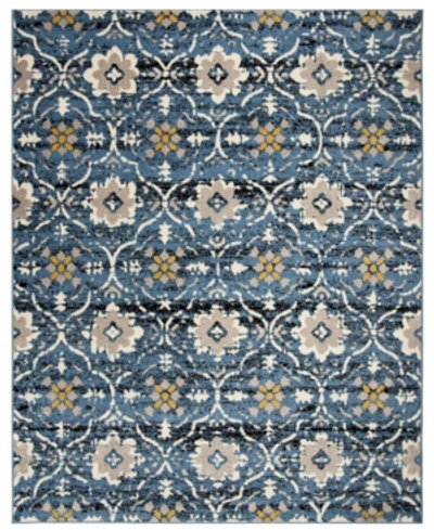 Safavieh Amsterdam Blue And Creme 9' X 12' Outdoor Area Rug