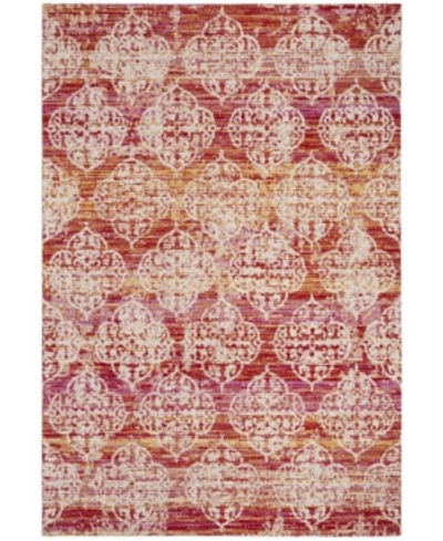 Safavieh Montage Mtg182 Pink And Multi 4' X 6' Outdoor Area Rug
