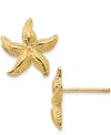 Macy's Starfish Stud Earrings In 14k Yellow Gold In Yellow Gold