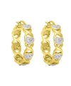 Macy's Diamond Accent Gold-plated, Silver Plated Or Rose Gold Plated X And Heart Earrings In Gold