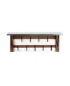 ALATERRE FURNITURE MILLWORK DOUBLE ROW HOOK SHELF